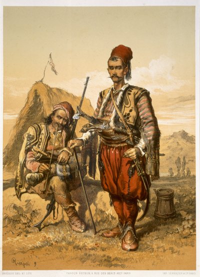 Turkish Foot Soldiers in the Ottoman Army by Amadeo Preziosi